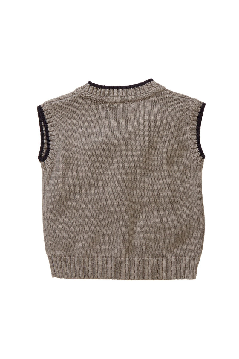 Gray Argyle Knit Vest – Petit Confection